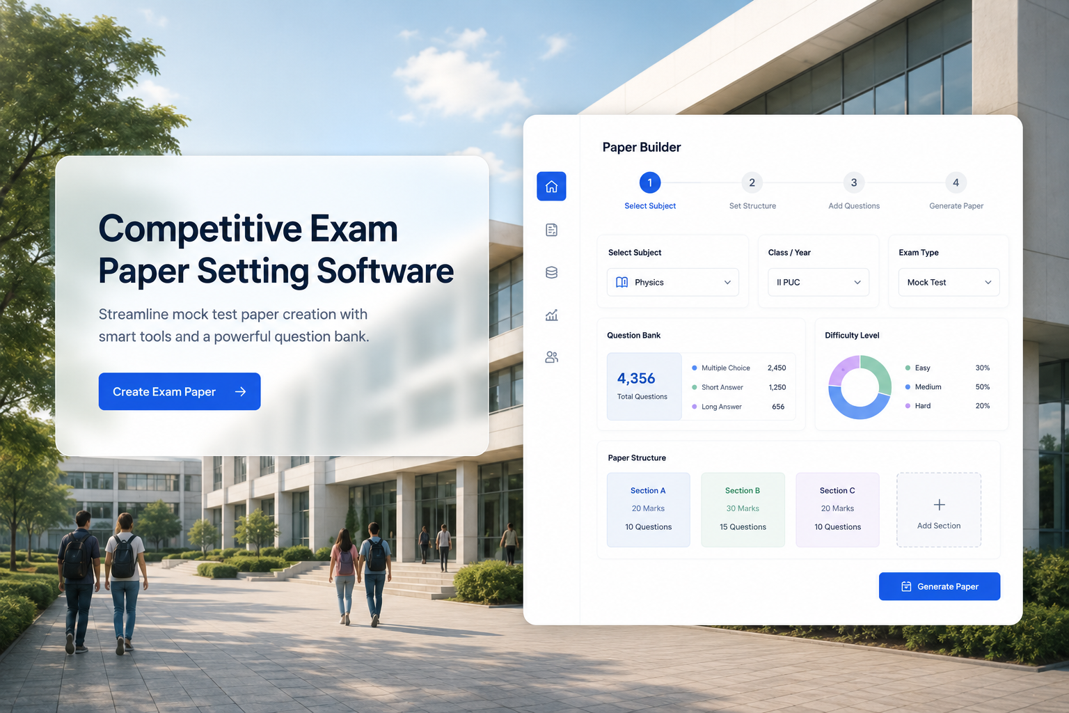 Competitive Exam Question Paper System